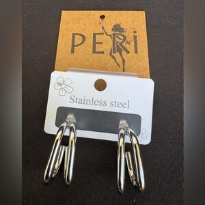 PERI’S Stainless Steel Silver Earrings